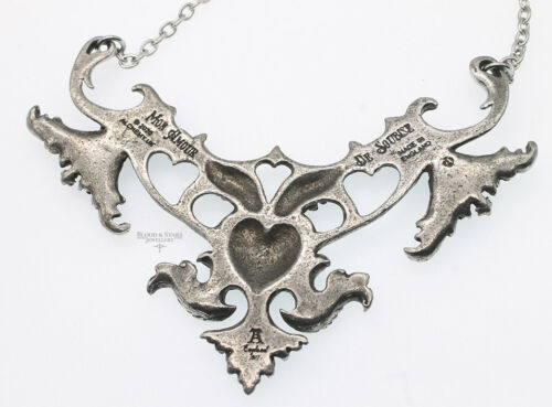 Alchemy Gothic Mon Amour de Soubise P907 Necklace Goth Red Black Heart Gift USED - Picture 3 of 4
