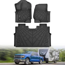 KARPAL Floor Mats Fit 2025-2015 Ford F150 SuperCrew Carpet Flooring(Includes