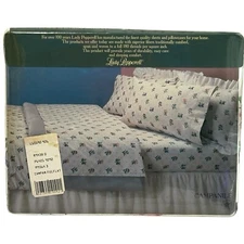 New Lady Pepperell FULL Flat Sheet Floral Campanile No Iron  54 X 75 USA Cottage