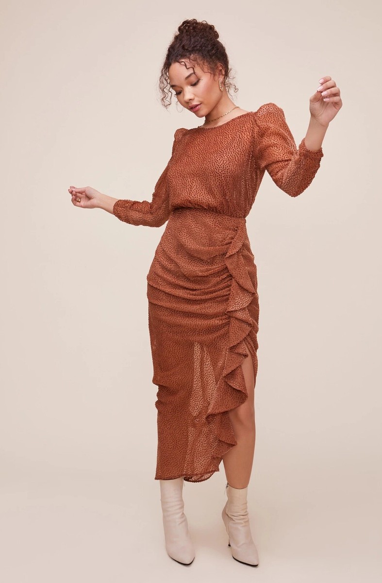 ginger brown dress City Chic Women's Plus Size Dress-Fleetwood Maxi