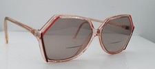 Vintage Anthony Martin Monica 38 Brown Translucent Oval Sunglasses FRAMES ONLY