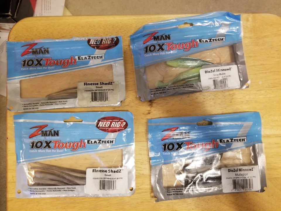 Z-Man DieZel MinnowZ & Finesse ShadZ - 多种和散装大量软塑料 — 第 4/4 张图片