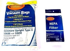 Kenmore 50688 and 50690 Vacuum Bags 9 Bags  1 EF1 Filter