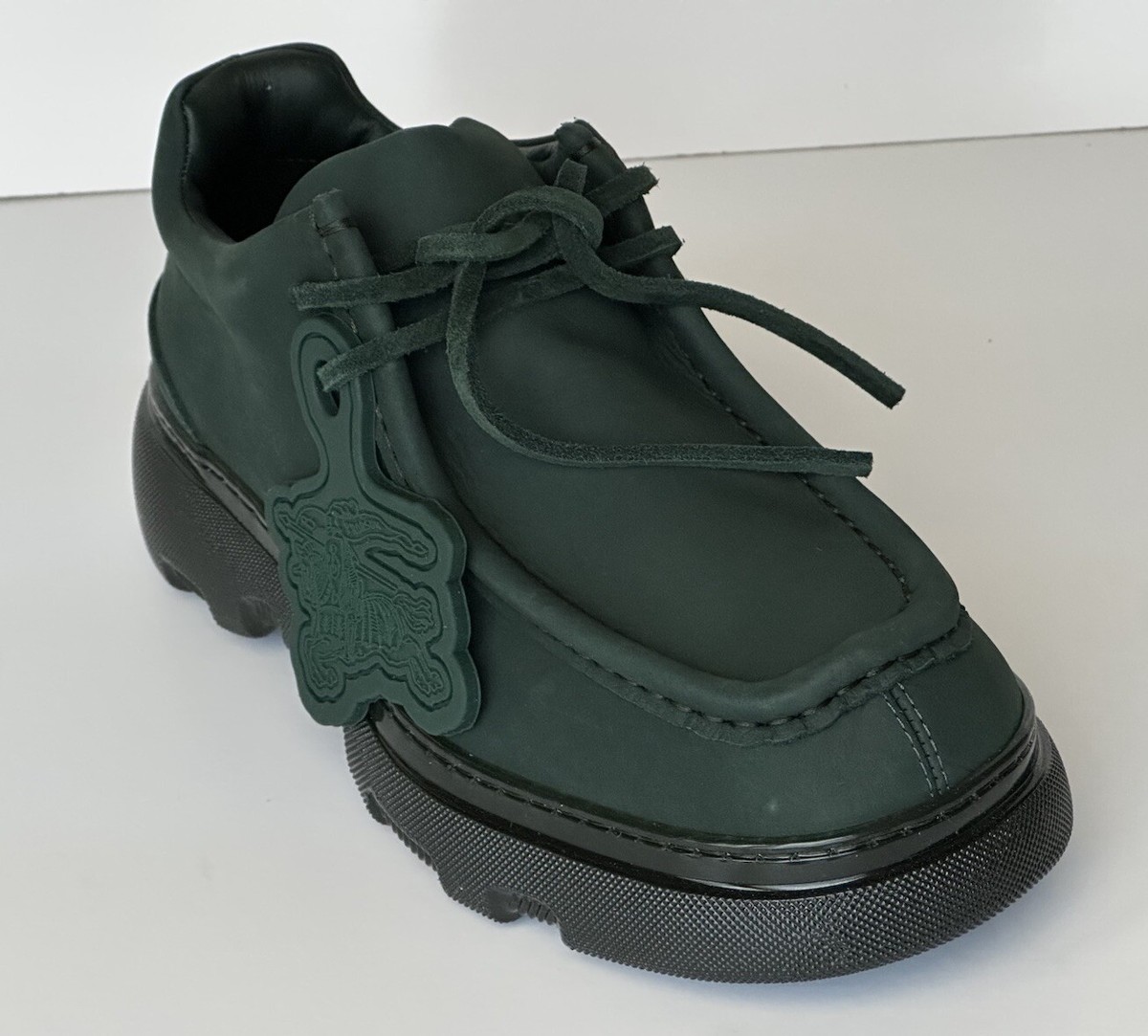 Burberry Green Leather Creeper Lace-up Boots 11 US (44  display picture 1