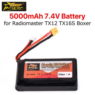 5000mAh 7.4V Lipo Battery XT30 Plug for RadioMaster Boxer TX16S TX12 Transmitter