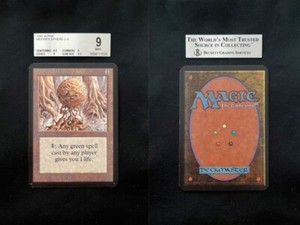 Wooden Sphere ALPHA Mtg MINT Cracked BGS 9 BASIC+ (8.5/9/9/9.5) with label