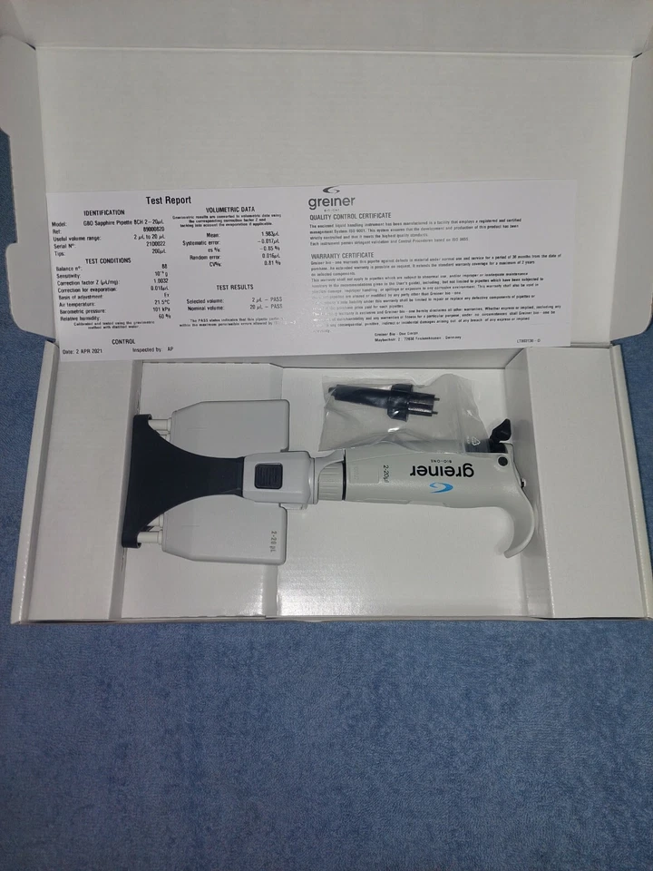 Pipeta multicanal 2-20 μL ZAFIRO VERDE 8 canales  Foto 2 de 4