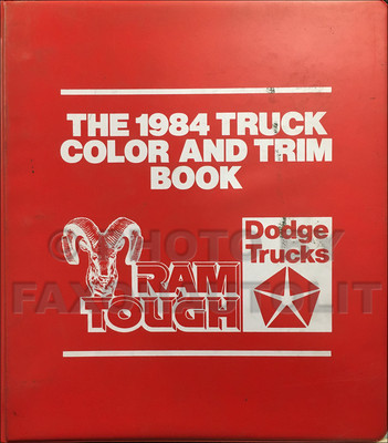 Download 1984 Dodge Truck Color Upholstery Dealer Album Rampage Pickup Ram 50 D150-W350 | eBay