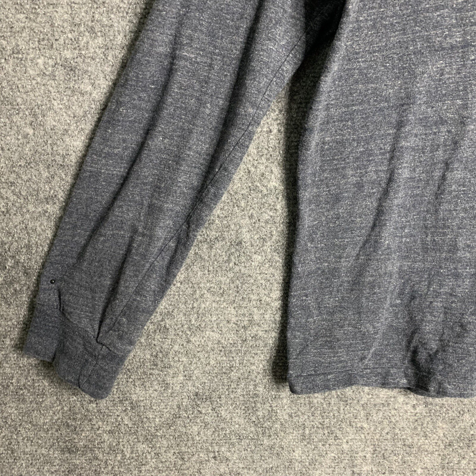 Polo Ralph Lauren maglietta manica lunga uomo M grigio scuro bianco pony 100% cotone