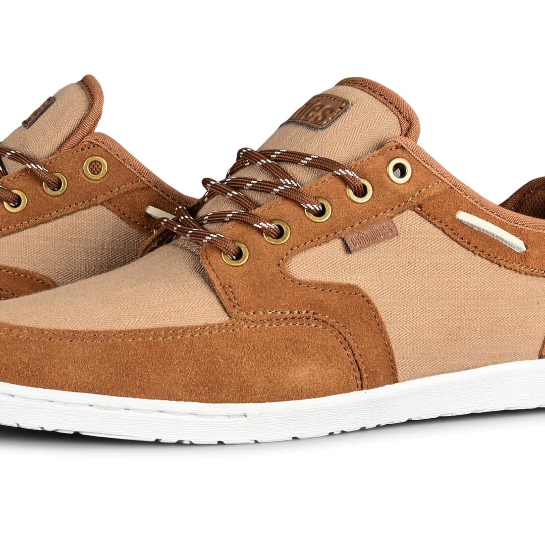 Etnies Men's Dory Brown Tan White Shoes 8