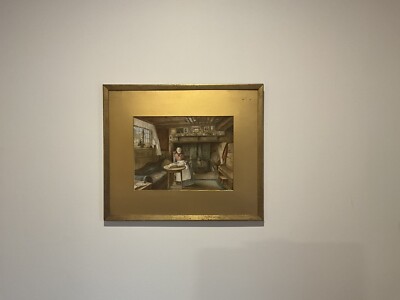 Francis Davis Millet original chromolithograph Woman Seating c. 1885