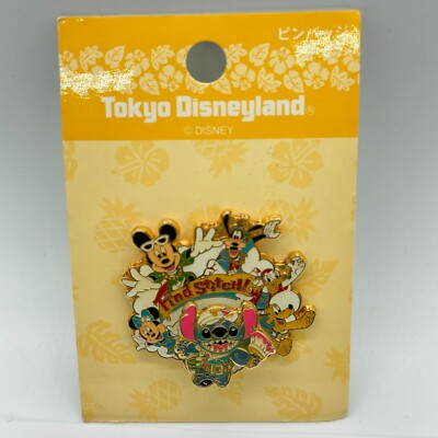Tokyo Disney Resort Pin TDL Event Find Stitch Mickey Minnie Goofy Donald