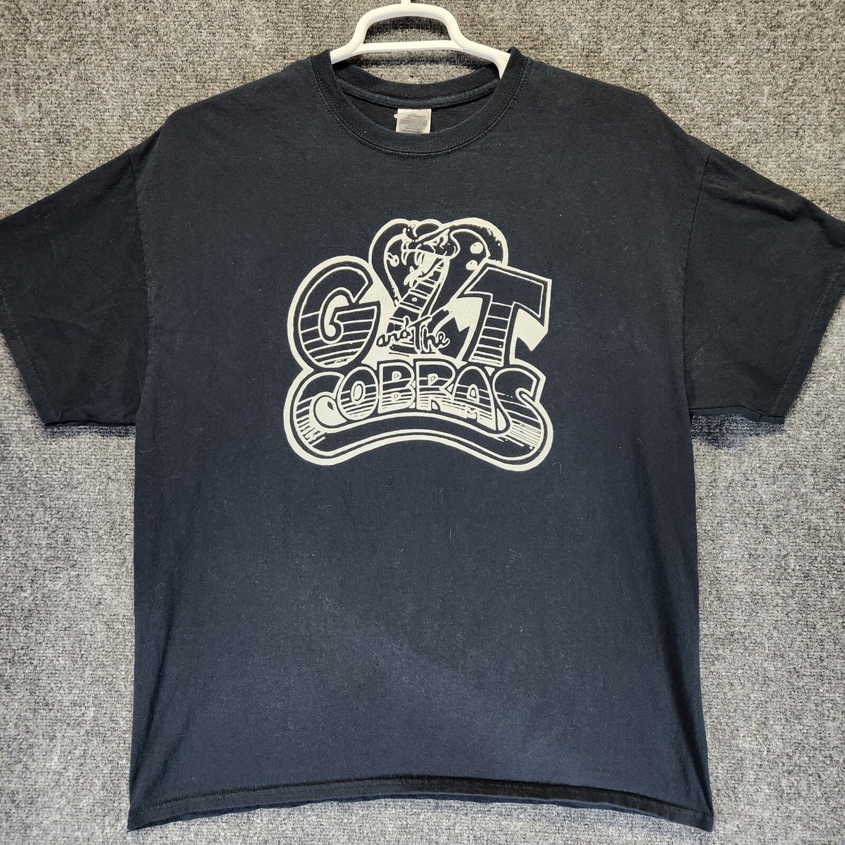 Vtg Gildan Shirt GT And The Cobras Graphic Tee Mens XL Black Crew 