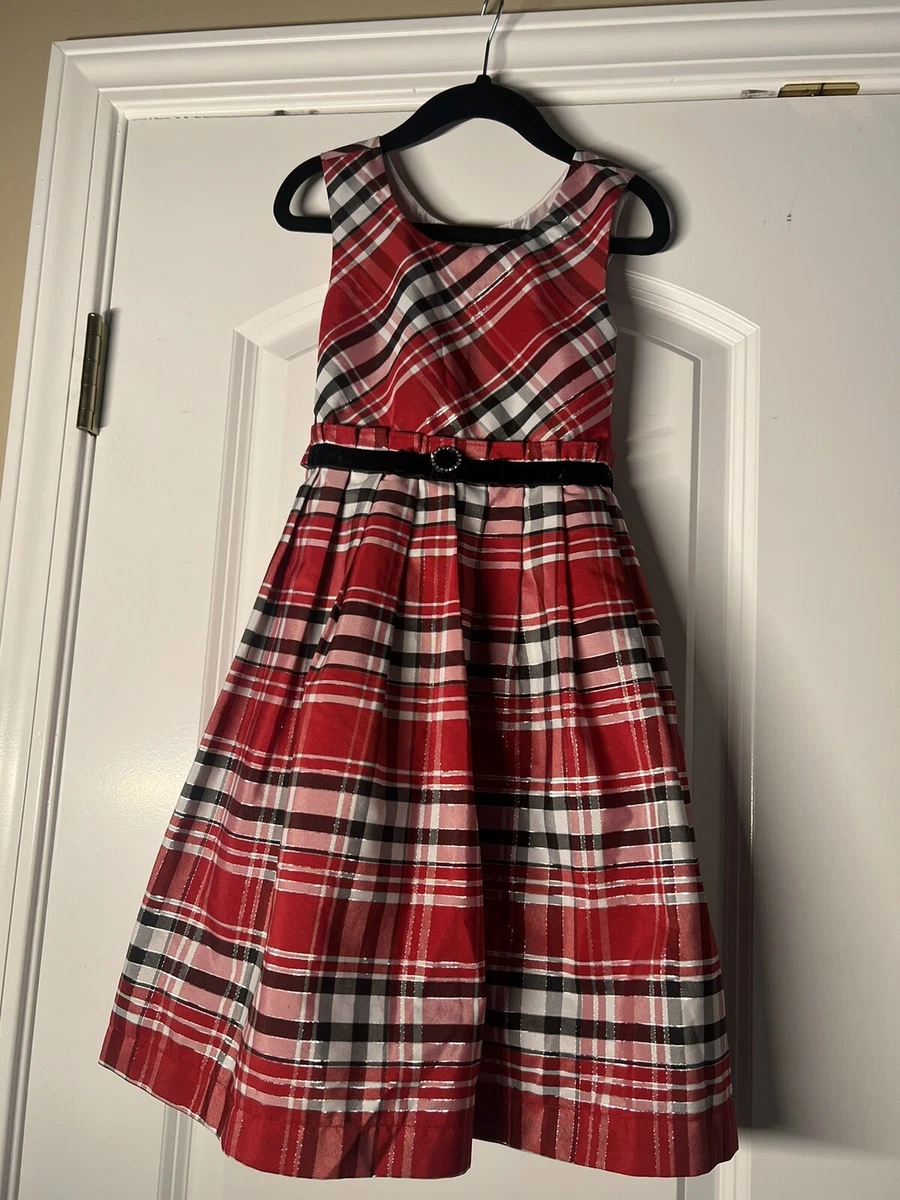 jona michelle christmas dress Jona Michelle ~ Red Velvet/Satin Sparkly Christmas Holiday Dress~ Fur  Collar~ 2T