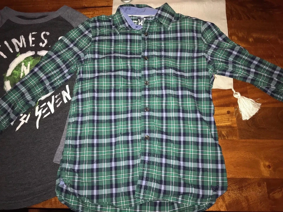 Lote de camisetas 77 niños de American Eagle niños botones delanteros talla mediana M 10 Foto 4 de 4