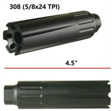 .300 BLK 5/8-24 Linear Comp Compensator Muzzle Brake XL 4.5" Black Aluminum