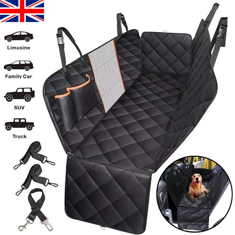 Waterproof Pet Seat Cover For Truck, Van, SUV – Rear Bench Mat For Dog/Cat – Black 56x49