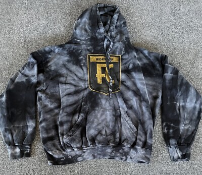 Washington FC Mens L Hoodie 2021 Founders Cup Gray Tie Dye Pullover Sweatshirt 