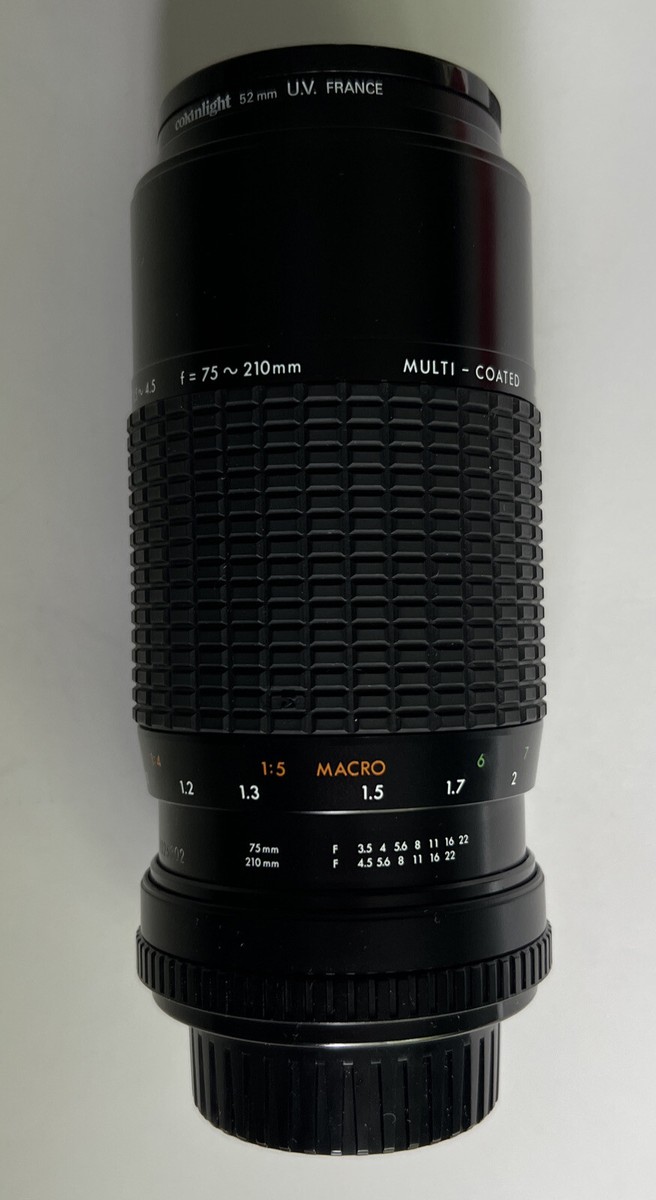 SIGMA ZOOM-KⅢ 1:3.5〜4  f=75〜210mm φ52 SIGMA ZOOM-K III 1:3.5-4.5 f=75-210mm Multi Coated Lens 52mm