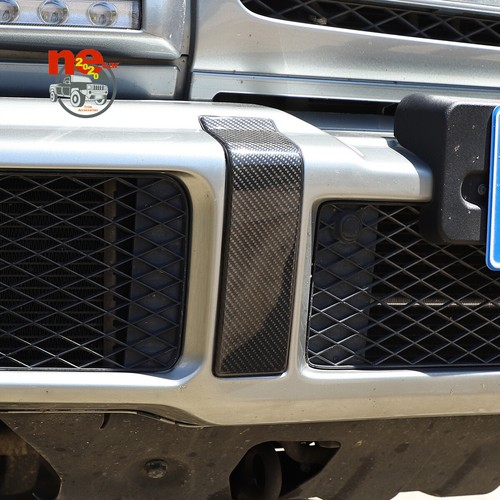 Cubierta de esquina delantera de fibra de carbono borde decorativo para Benz Clase G 2004-2018 - Imagen 3 de 9
