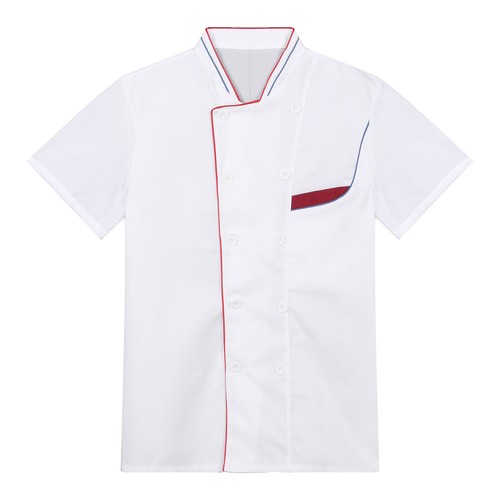 Mens Womens Chef Jacket Stand Collar Cooking Shirt Kitchen Tops Cafe Hotel - Bild 46 von 50