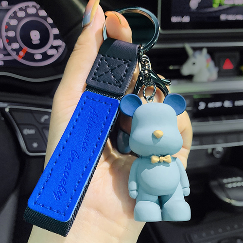 Creative Cute Bow Tie Bear Key Chain Car Key Chain Bear Pendant Bag Ornaments - Picture 6 of 18