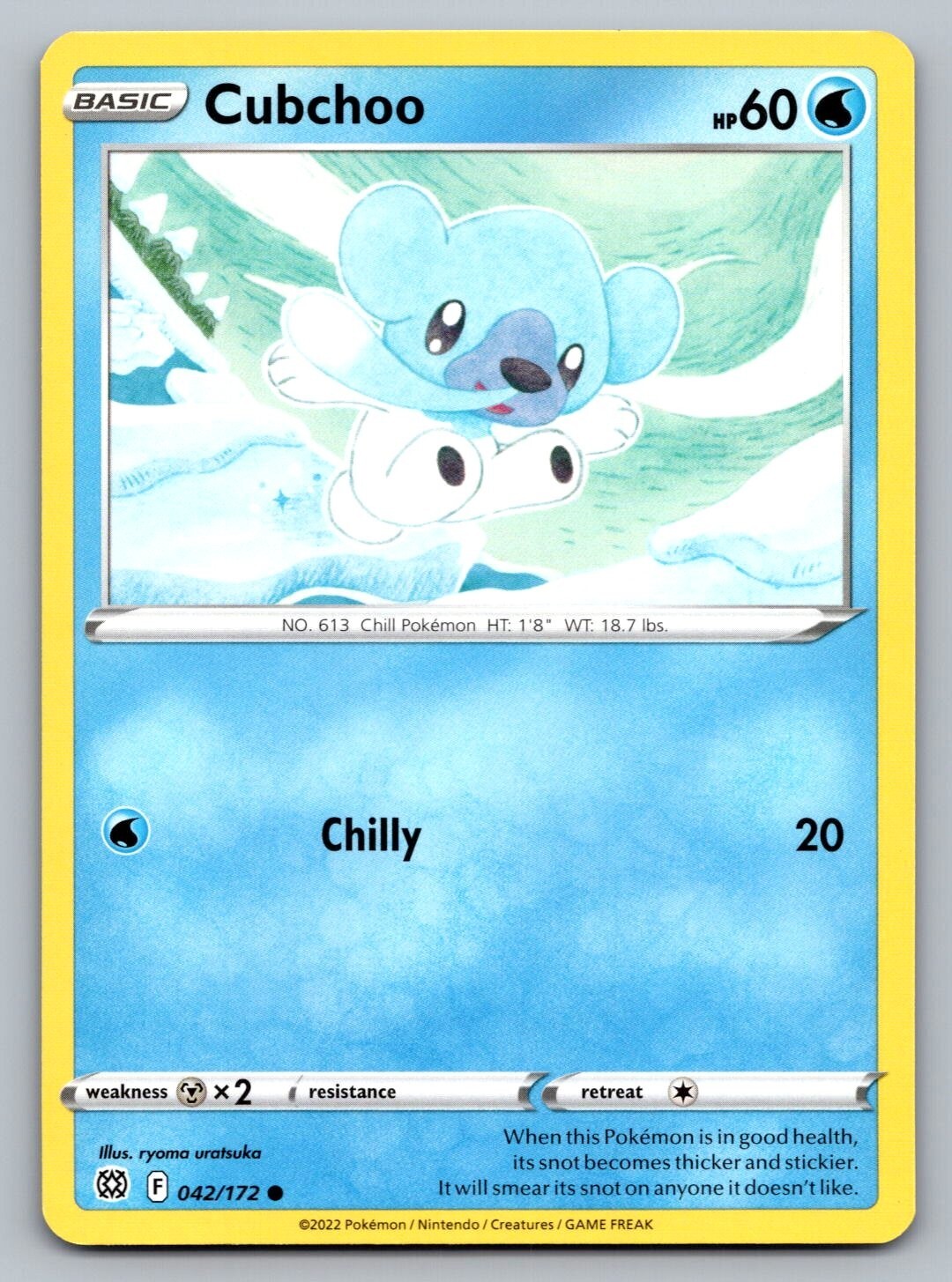 Pokemon TCG Brilliant Stars Cubchoo #42