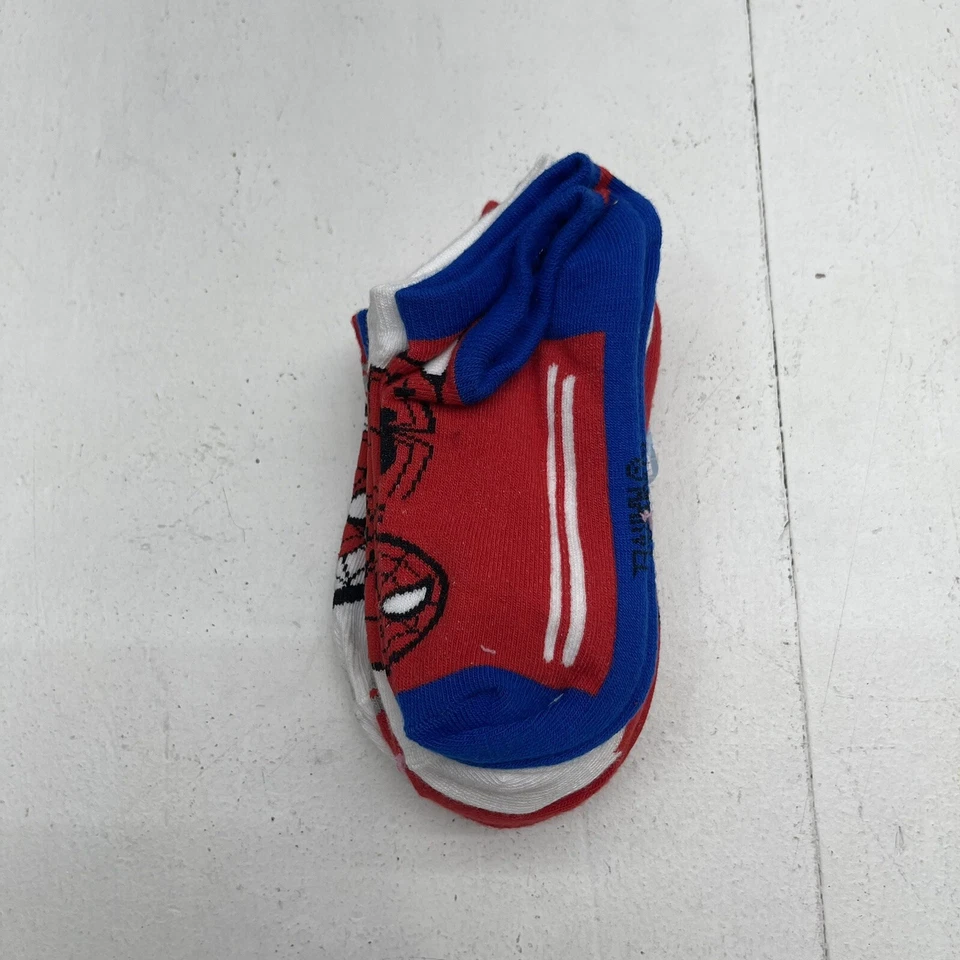 Marvel Spider-Man Multicolor Paquete de 6 Calcetines al Tobillo No Show Juvenil Niño S/M Nuevo Defecto Foto 4 de 4
