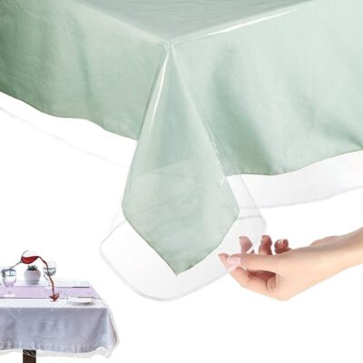 Heat Resistant Clear Table Cover Clear Vinyl Tablecloth Protector 24x36 Inch - 2mm Thick Plastic Table Cover Cut To Size Near Me