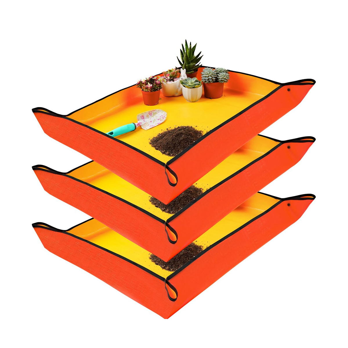 3PCS Repotting Mat for Indoor Plant Care Control Dirt Portable Potting