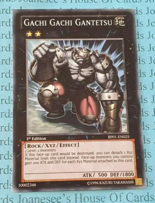 Gachi Gachi Gantetsu BP01-EN025 Rare Yu-Gi-Oh Card 1st Edition New