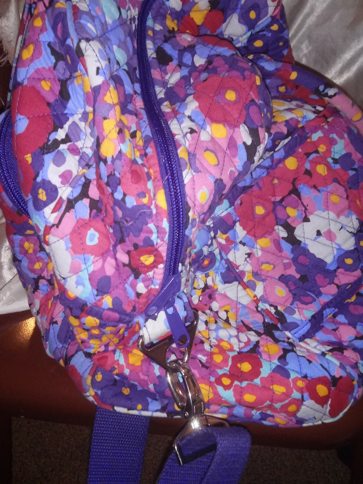 VERA BRADLEY TRAVEL BACKPACK BAG FLORAL POPPIESMU… - image 4