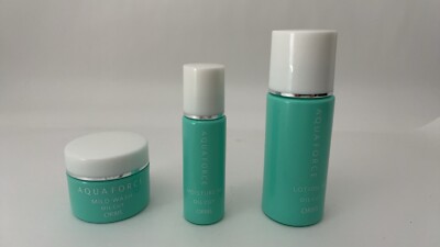 ORBIS Aqua Force Skin Care Facial Wash, Lotion, Moisturizer Oil Cut Probierset