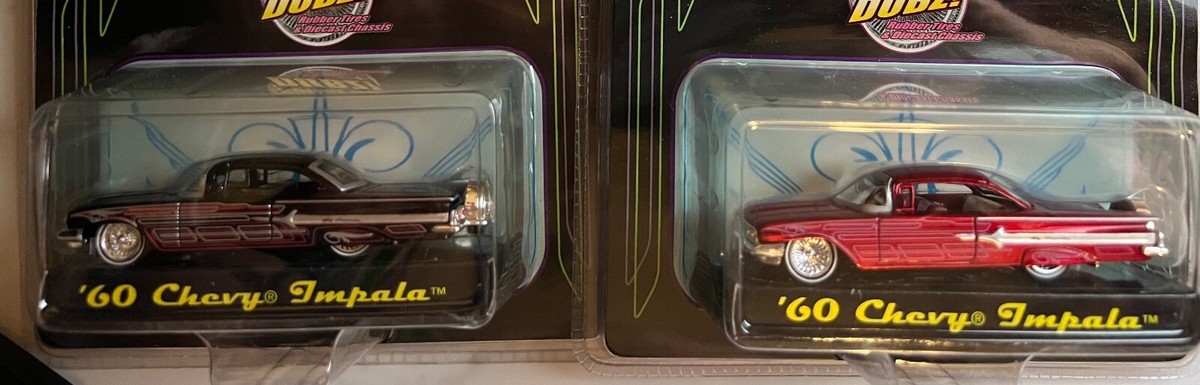 STREET LOW 1:64 Scale 2-'60 CHEVY Impala by Jada Toys (RED STREET LOW 1:64 Scale 2-'60 CHEVY Impala by Jada Toys (RED