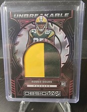 Romeo Dobbs Rookie Patch Unbreakable Obsidian /10 RED ! Packers + MORE !