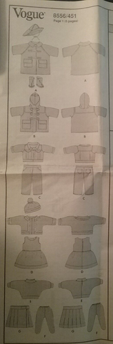 VOGUE CRAFT 8556 18" DOLL CLOTHES BY LINDA CARR SEWING PATTERN ©1992 - Picture 2 of 3