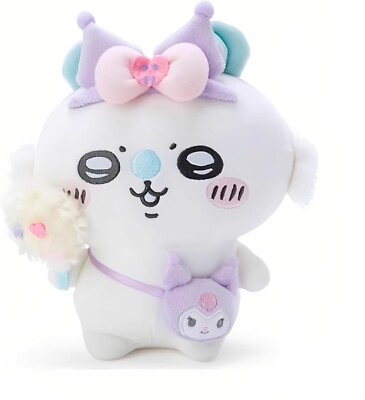 Chiikawa x Sanrio Characters Momonga Kuromi Plush Toy Stuffed Doll