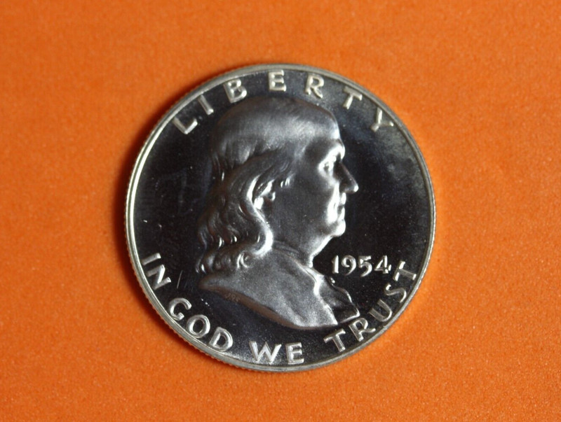 1954-D 50C FRANKLIN SILVER HALF DOLLAR #P09023