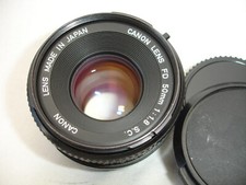 Canon 50mm f/ 1.8 S.C. lens, FD mount, Manual Focus GUC, SN1567212