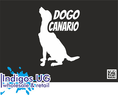 Aufkleber / Autoaufkleber - Dogo Canario mit Name Hund - 130X90mm DE7080