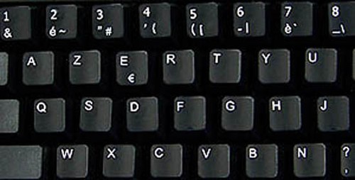 FRENCH AZERTY KEYBOARD STICKER NON TRANSPARENT BLACK - 第 3/5 張圖片