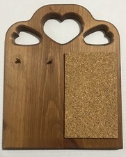 Vintage Open Heart Wooden Message Board Paper...