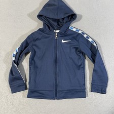 Nike Therma Fit Kids Size 6 Medium 5-6yrs Blue Hoodie Sweatshirt Pullover