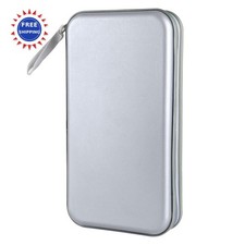 CD DVD Case 96 Capacity Hard Plastic Storage Binder Wallet Grey Siveit Holder