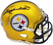 SALE! Terry Bradshaw Signed Pittsburgh Steelers Flash Yellow Mini Helmet Beckett