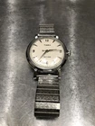 Timex Viscount Self-Wind Watch Vintage 1950's Silver Case and Band.