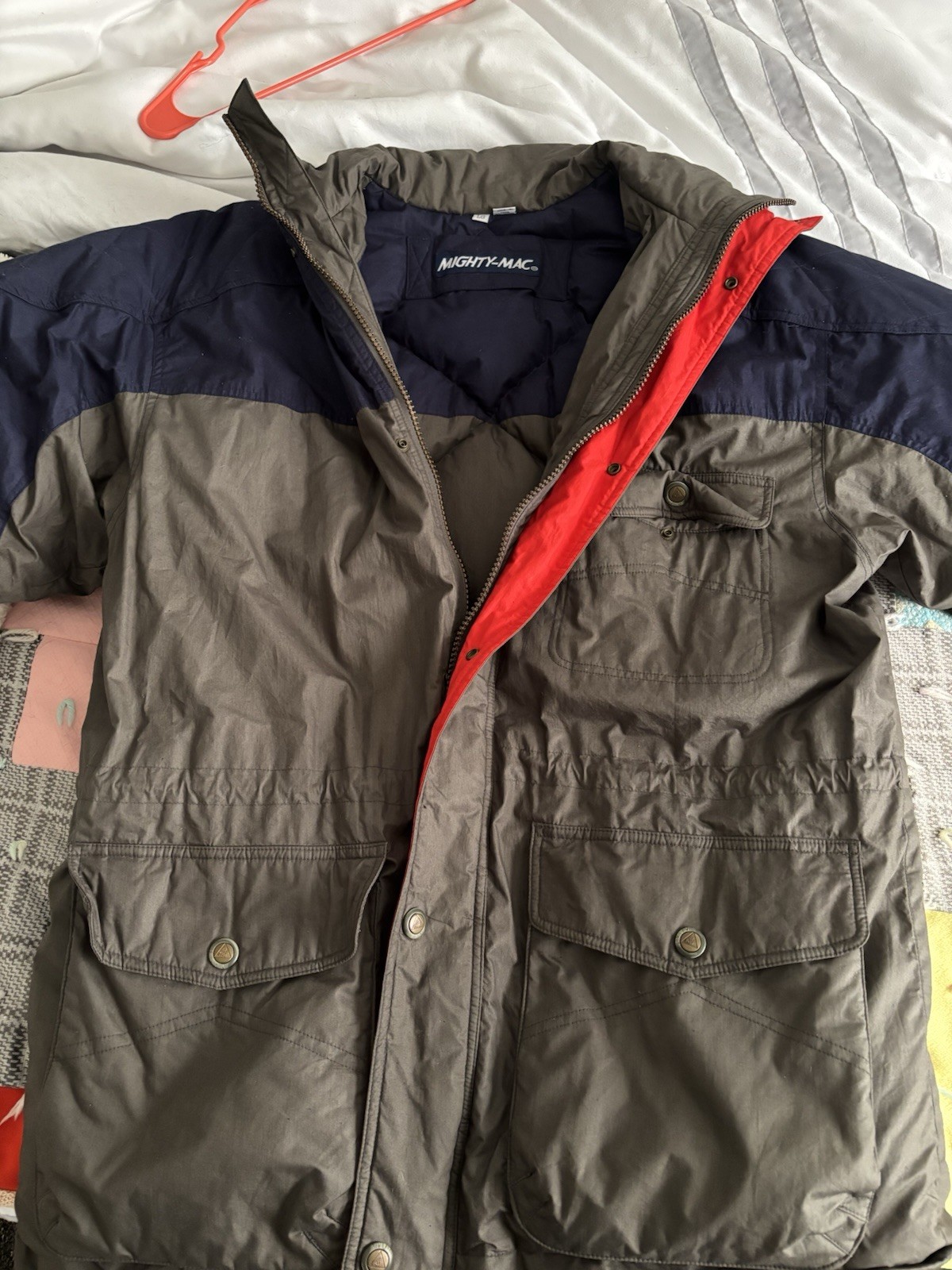 Mighty Mac Down Heavyweight Puffer Jacket Gray Na… - image 1