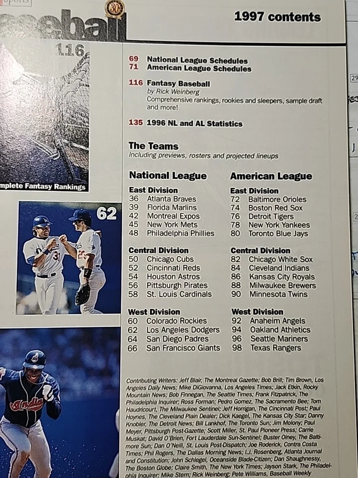 KEN CAMINITI 1997 ATHLON SPORTS BASEBALL ANNUAL PREVIEW Magazine - Image 4 of 4