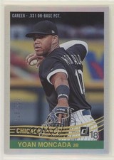 2018 Donruss Retro 1984 Variations Stat Line Career Yoan Moncada (Throwing) s1i