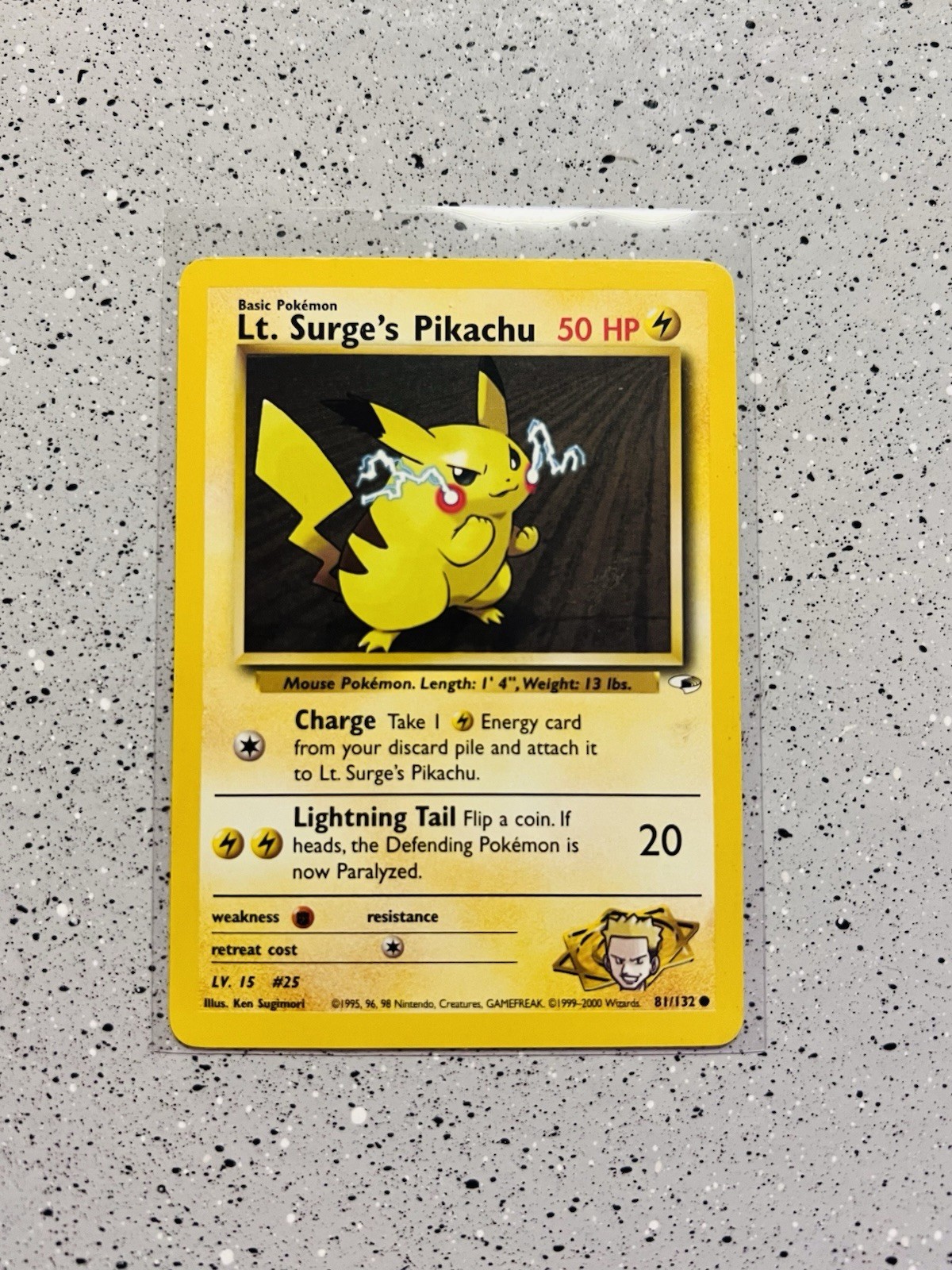 Lt. Surge’s Pikachu 81/132 Common Gym Heroes Pokémon Card - Near Mint 💎